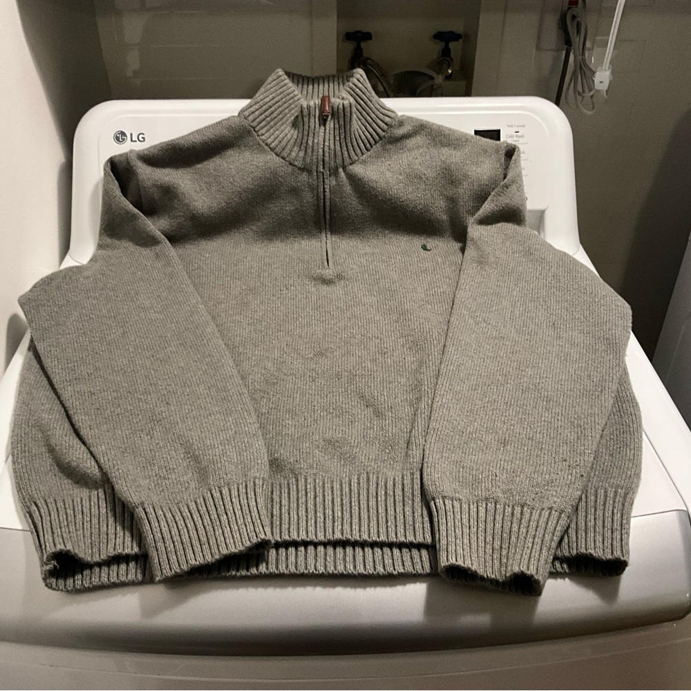 Men's Polo Ralph Lauren 1/4 Zip Gray Sweater Size XXL